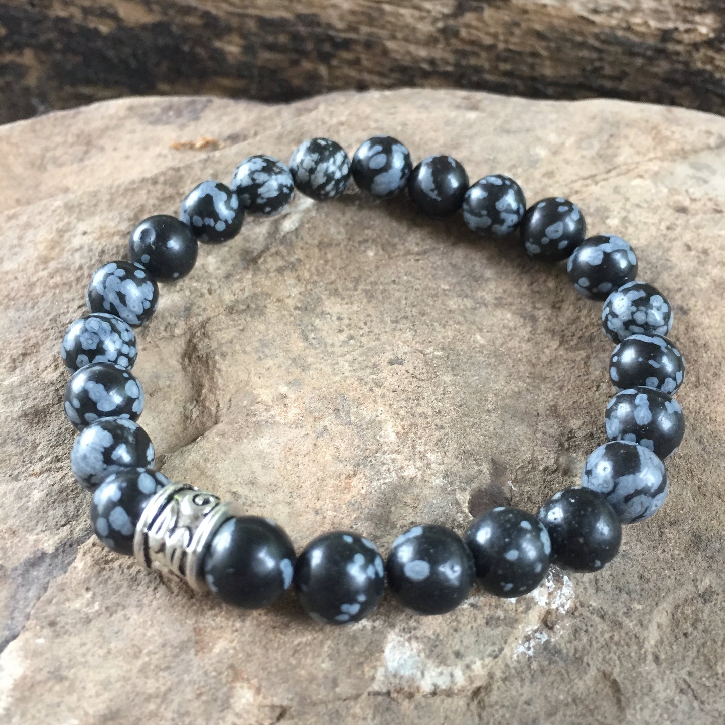 Snowflake Obsidian Bracelet