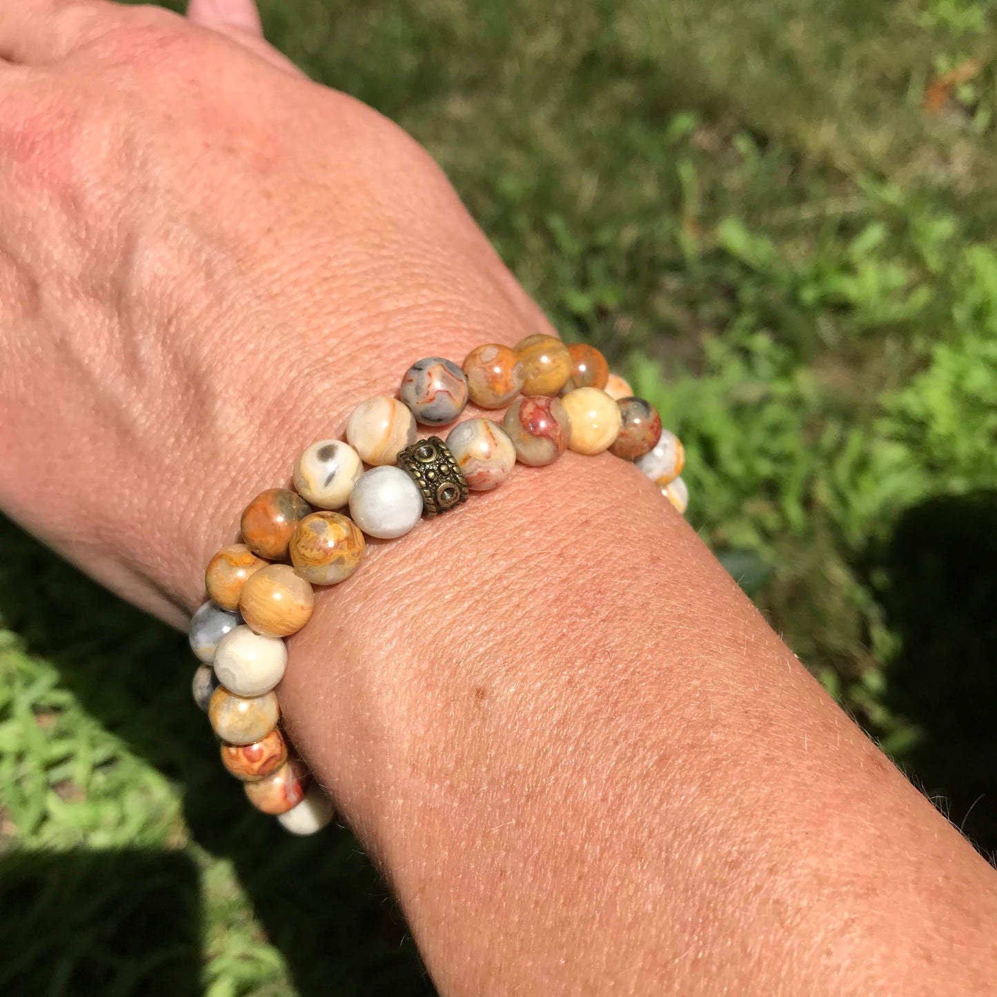 Crazy Lace Agate Bracelet