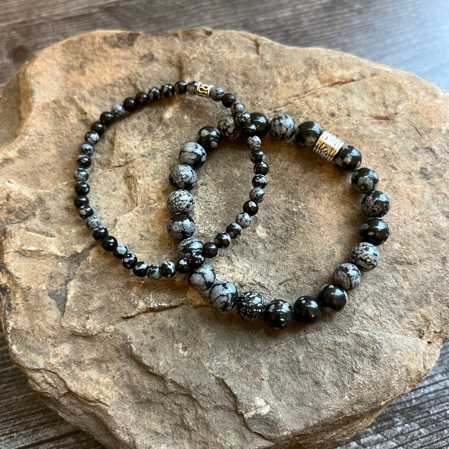 Snowflake Obsidian Bracelet