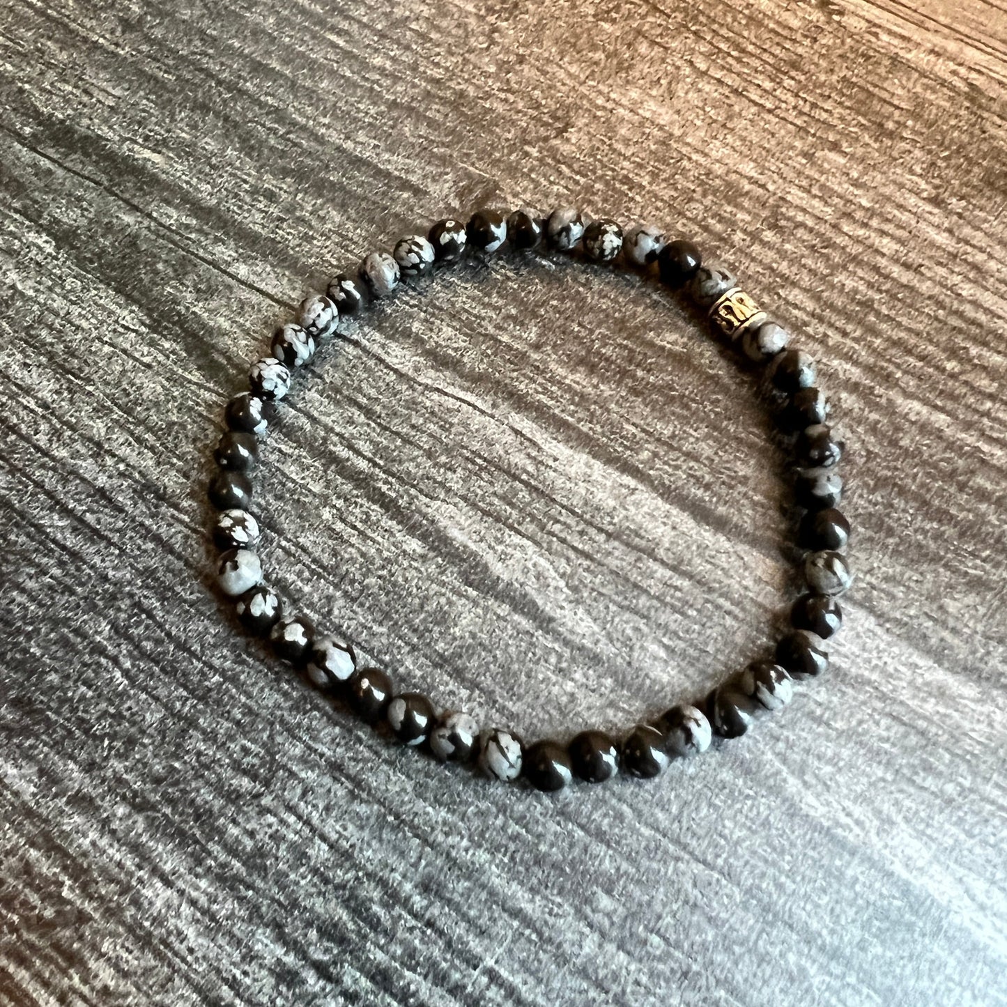 Snowflake Obsidian Bracelet