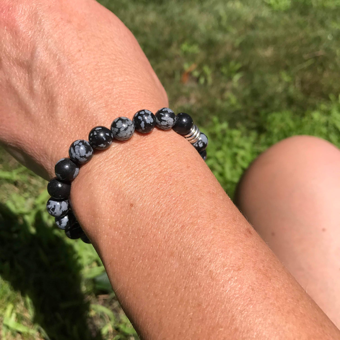 Snowflake Obsidian Bracelet