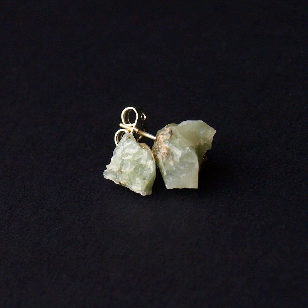 Raw Emerald Earrings