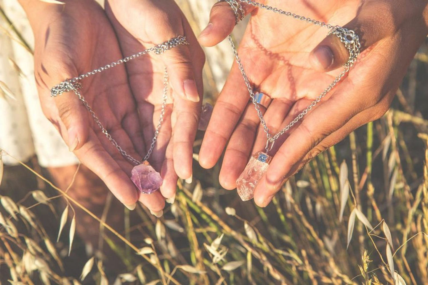 Raw Quartz Crystal Statement Necklace