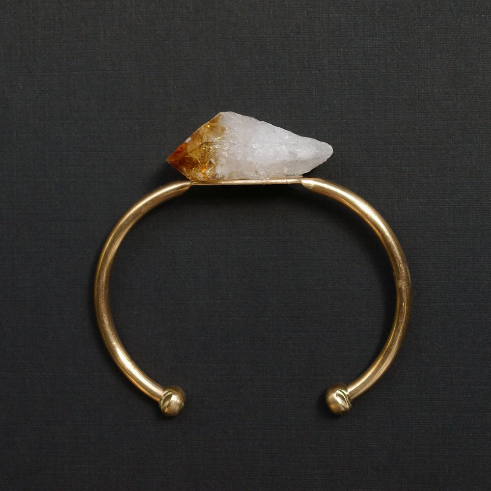 Raw Citrine Bangle