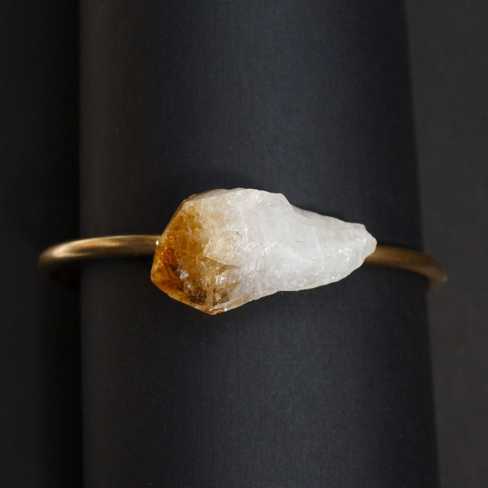 Raw Citrine Bangle