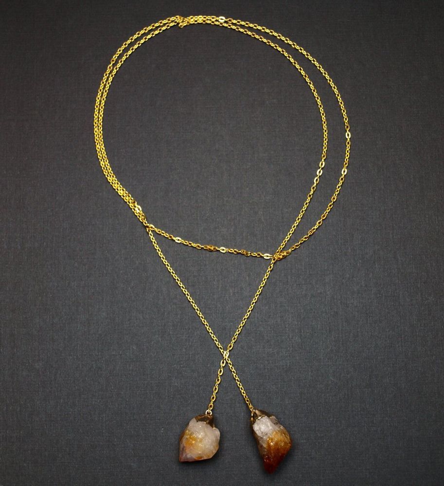 Citrine Wrap Necklace