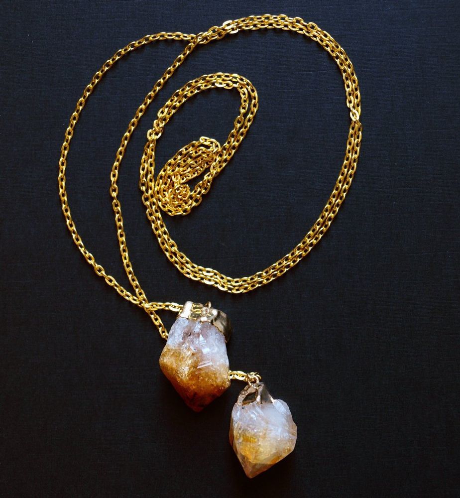 Citrine Wrap Necklace