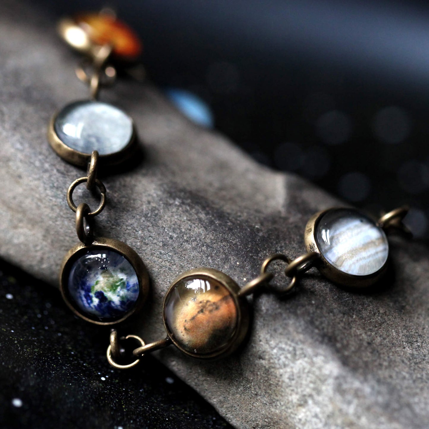 Solar System Galaxy Bracelet - Milky Way, Planets