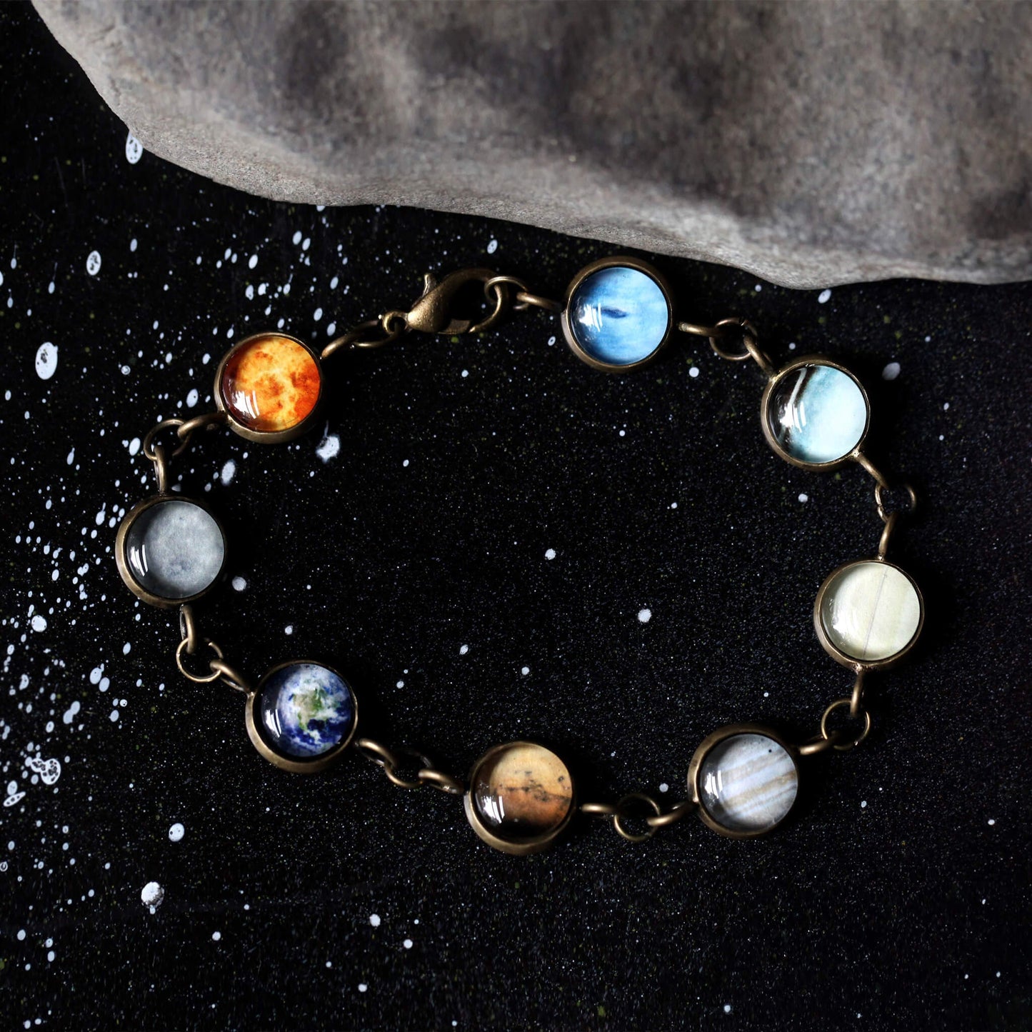 Solar System Galaxy Bracelet - Milky Way, Planets